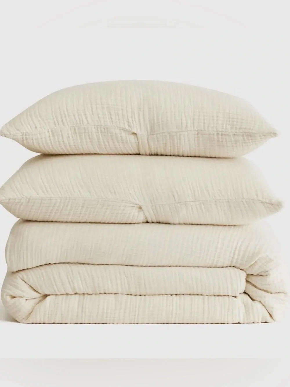 NEW Quince Organic Cotton Gauze Duvet Cover Set, Twin (Undyed)